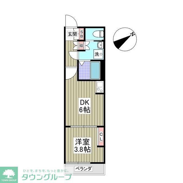 SUNNY HILL MINAMI HANAZONO(1K/2階)の間取り写真