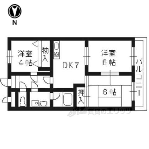 リベレ小西(3DK/3階)の間取り写真