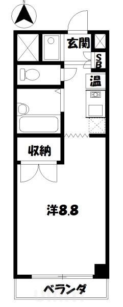 アイビーコート錦(1K/7階)の間取り写真