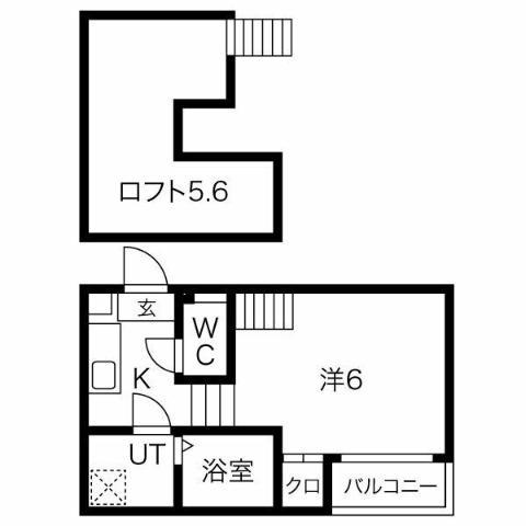 PASIONES 1(1K/2階)の間取り写真