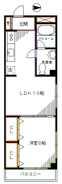 第3シュベルニー(1LDK/1階)の間取り写真