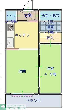 コーポさくら(1SLK/1階)の間取り写真