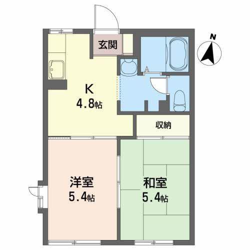 ディアス サラ C(2K/1階)の間取り写真