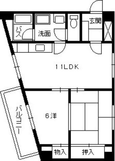 セントラル古江(2LDK/3階)の間取り写真