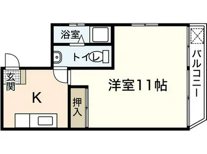 華雅ビル(1K/4階)の間取り写真