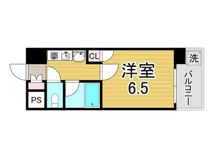 新大阪プライマリーワン(1K/3階)の間取り写真