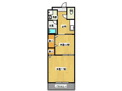 グランヴィスタ安倉(2K/5階)の間取り写真