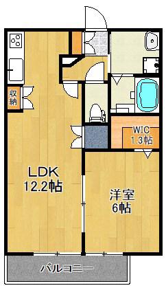 サンクレール(1LDK/2階)の間取り写真