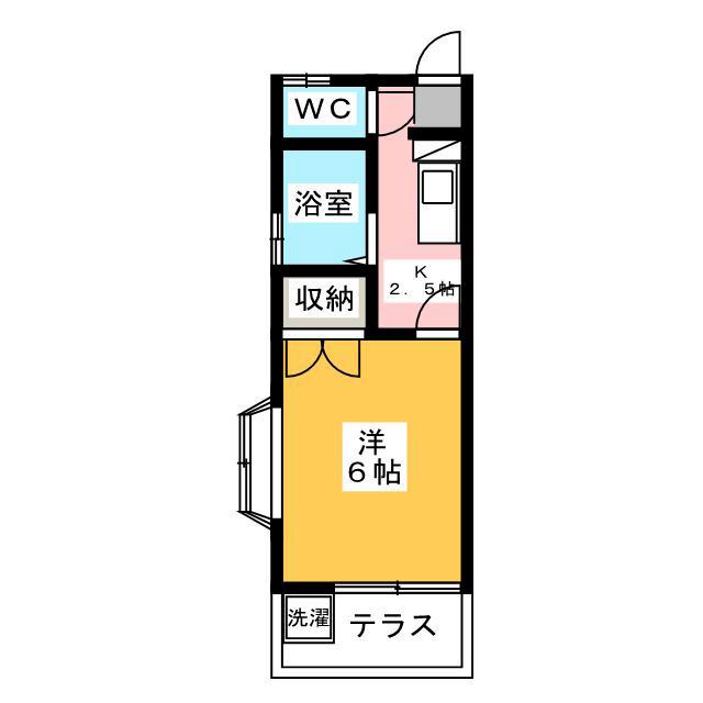 金子コーポ60号(1K/1階)の間取り写真