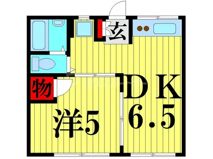 シティハイム香山(1DK/1階)の間取り写真