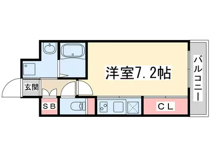 プレッツア新大阪(ワンルーム/4階)の間取り写真