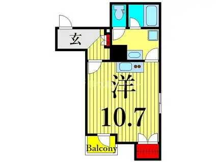 ユニーブル田端新町(ワンルーム/8階)の間取り写真