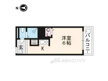 京都今出川レジデンス(1K/5階)の間取り写真