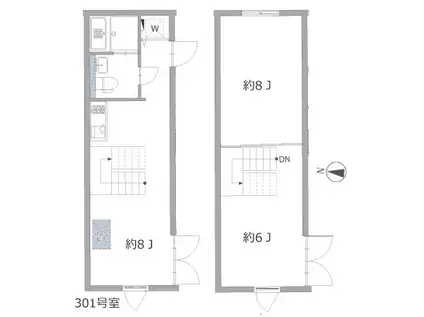LANI IKEBUKURO(2LDK/3階)の間取り写真