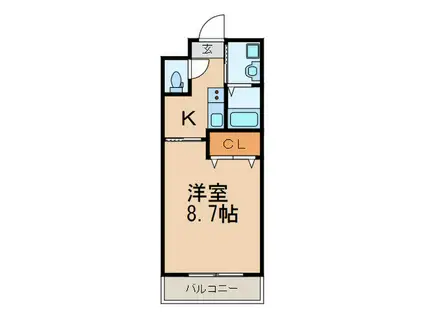 コンフォート日吉(1K/1階)の間取り写真