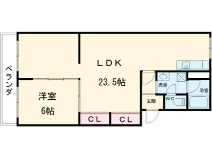 グリーンパーク奈良(1LDK/1階)の間取り写真