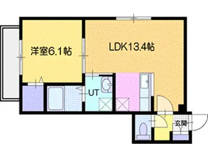 グランメゾン朝日町(1LDK/3階)の間取り写真