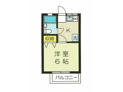 メゾンナローバレー(1K/2階)の間取り写真