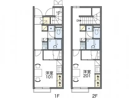 レオパレス瑞穂(1K/1階)の間取り写真