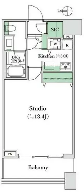 コンシェリア西新宿タワーズウエスト 17階階 間取り