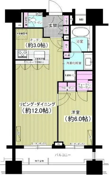 パークハウス千代田富士見 7階階 間取り