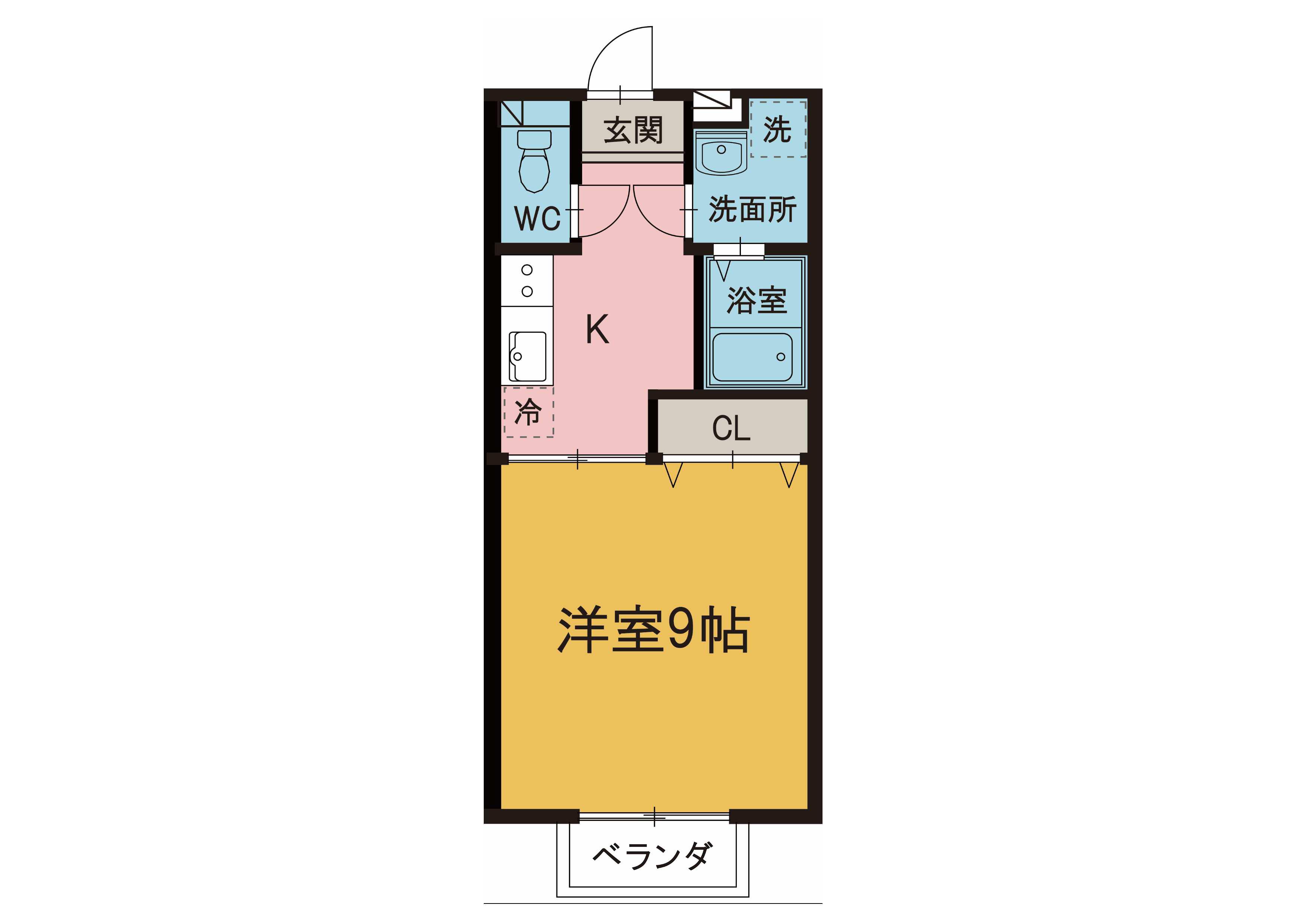 SHINY.Y(1K/2階)の間取り写真