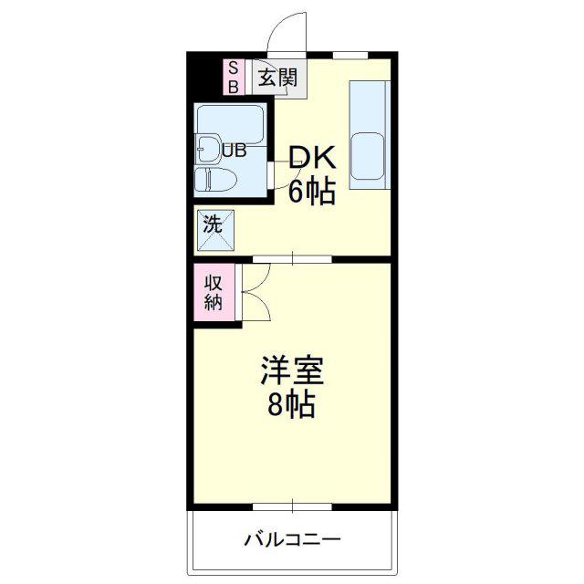 ベストライフ八洲(1DK/2階)の間取り写真