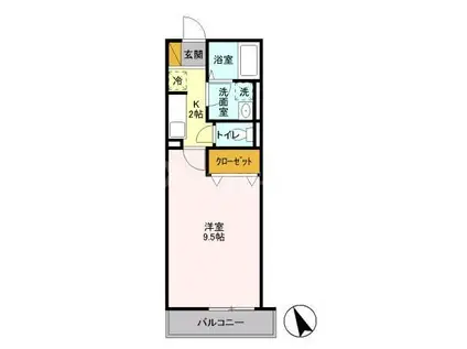 ラ エスペランサ(1K/2階)の間取り写真