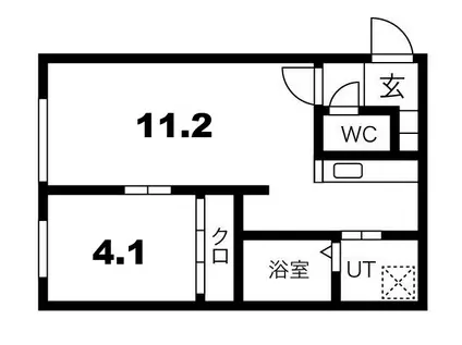 JB千歳(1LDK/2階)の間取り写真