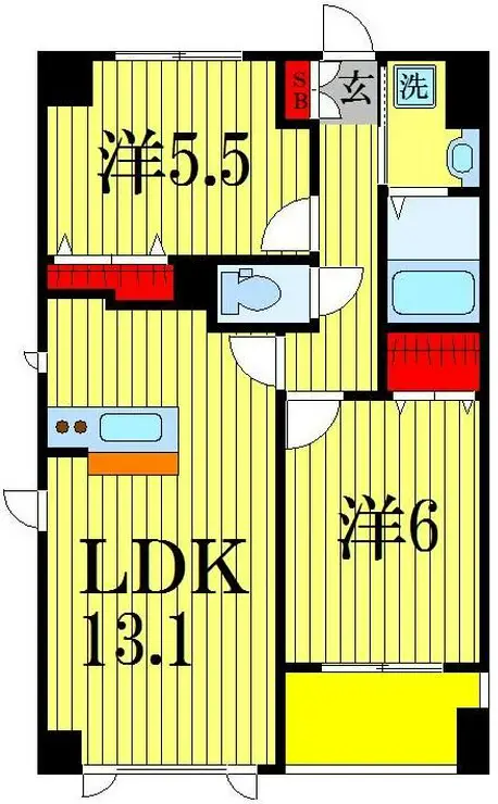 サンピタリア東船橋 1階階 間取り
