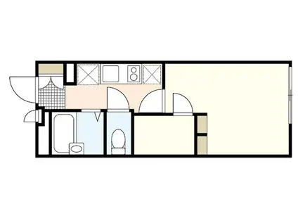 レオパレスあさひ(1K/3階)の間取り写真