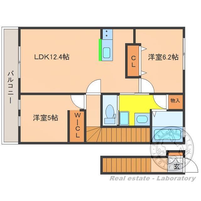OTTO III(2LDK/2階)の間取り写真