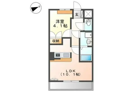 グランシャリオ(1LDK/1階)の間取り写真