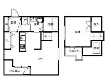 オーズハイツ新神戸(1LDK/3階)の間取り写真
