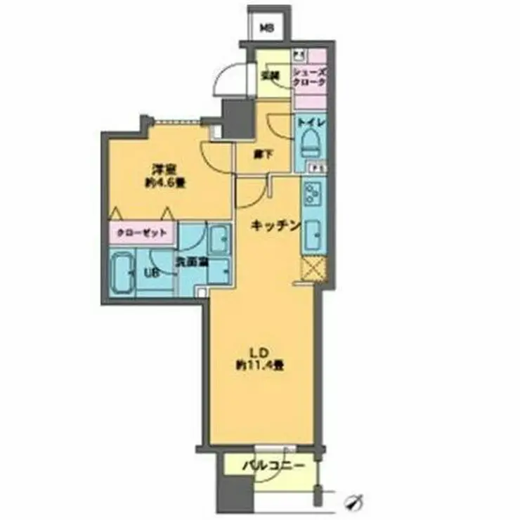 カスタリア人形町 7階階 間取り