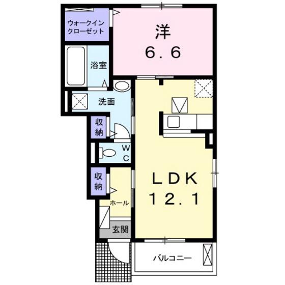 フェリチタ(1LDK/1階)の間取り写真
