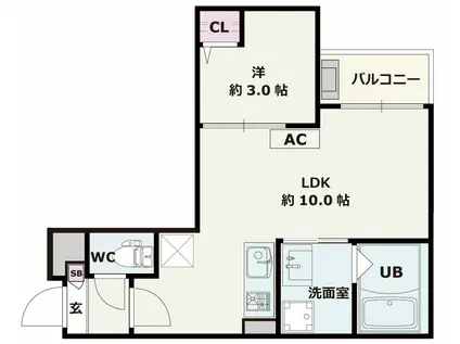 JACK MIZOHATAI(1LDK/2階)の間取り写真
