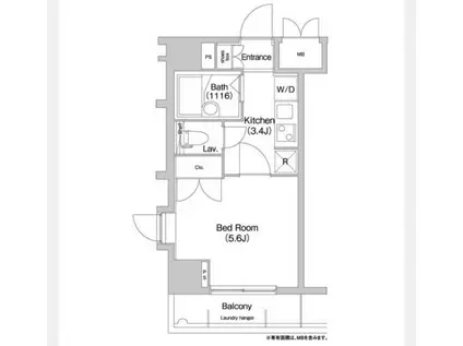コンフォリア芝浦キャナル(1K/9階)の間取り写真