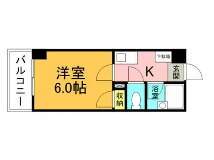 アメニティ21(1K/3階)の間取り写真