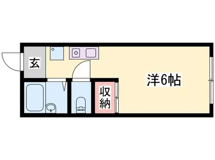 カルム白浜町(ワンルーム/1階)の間取り写真