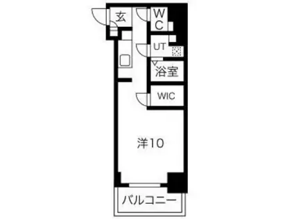 アスヴェル神戸元町2(1K/6階)の間取り写真