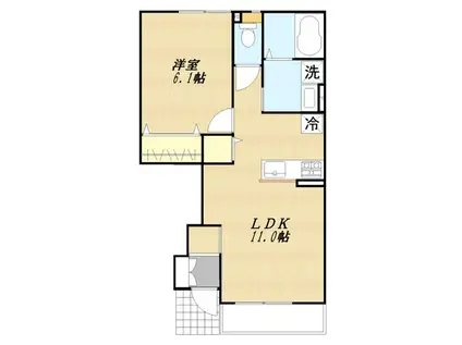 新石川4丁目計画(1LDK/1階)の間取り写真