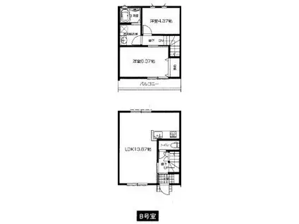 CRAS(2LDK/1階)の間取り写真