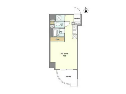 プレミアステージ芝公園II(ワンルーム/6階)の間取り写真