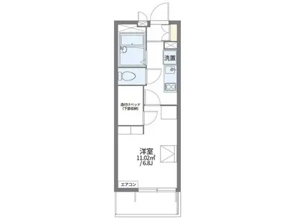 レオパレスMILKYWAY(1K/3階)の間取り写真