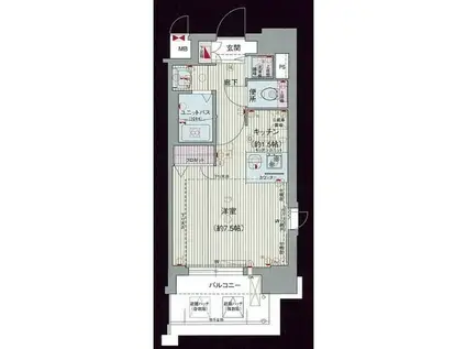 プレサンス 名古屋STATIONアライブ(ワンルーム/7階)の間取り写真