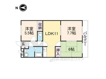 ユーミーISA(3LDK/1階)の間取り写真