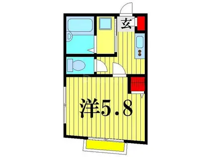 オルソ小根本フォーシーズンズII(1K/3階)の間取り写真