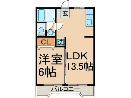 グレースエステートNO2(1LDK/1階)の間取り写真