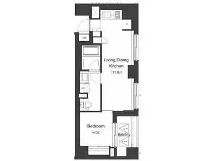 プライムアーバン笹塚(1LDK/4階)の間取り写真